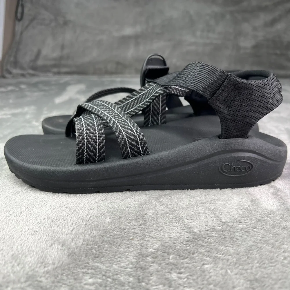 Chaco Cushz Sandals Men's‎ 10 Frond Black Extra Cushioned Casual Adjustable
